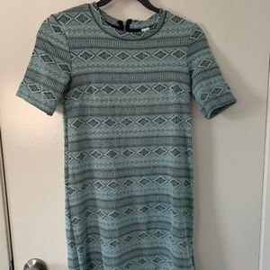 H&M Print Blue Mini Dress